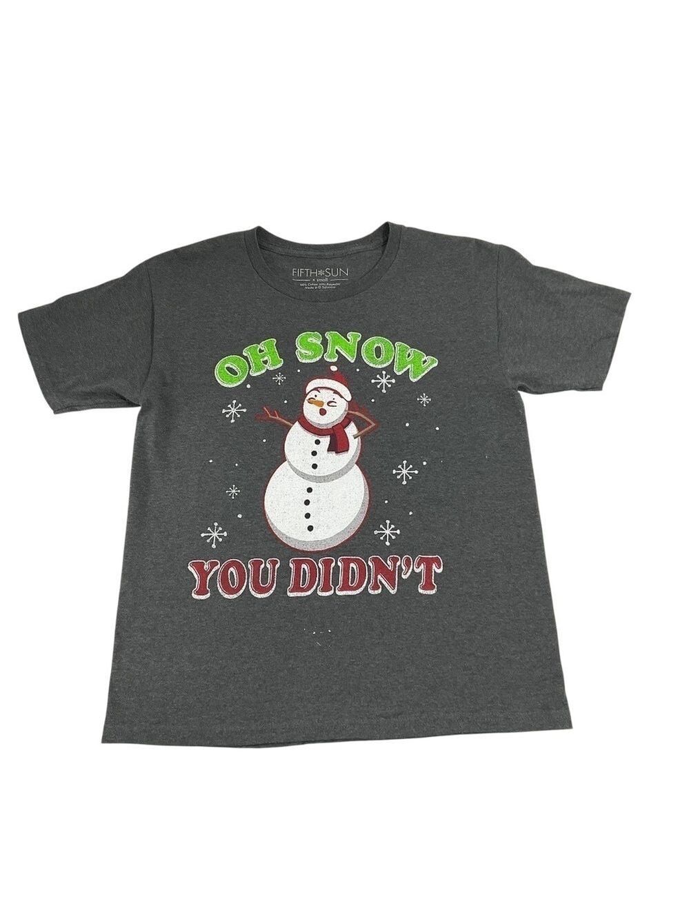 OH SNOW YOU DIDNT Men’s Fifth Sun size XS humorous Snowman t-shirt tee